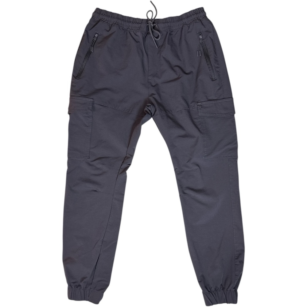 Fried Denim Cargo Jogger Pants Charcoal Stretch Sz Large EUC Gorpcore Tactical